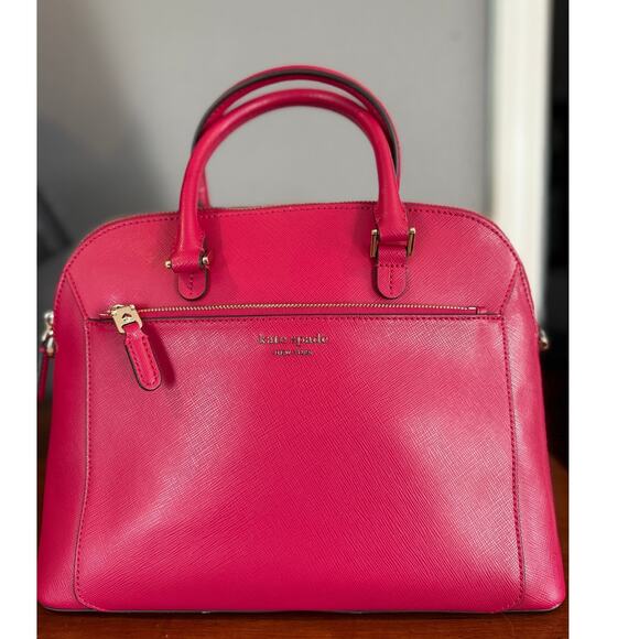 KATE SPADE Louise Dome Satchel Medium in Cerise Pink NWT - Picture 2 of 13